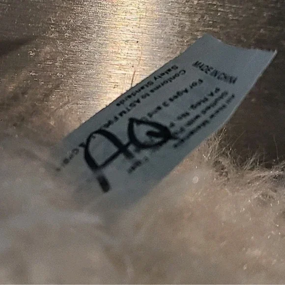 Cuzzie Comfort Crew Teddy Bear Plush 12" White Patchwork Soft Cuddle Fuzzy - Picture 5 of 6